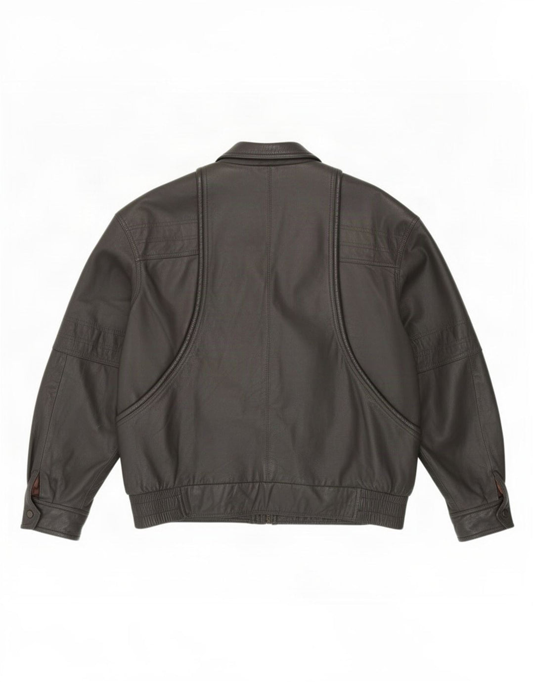 Jeffrey Brownleader Veste en cuir pour homme UK 40 Large Gris