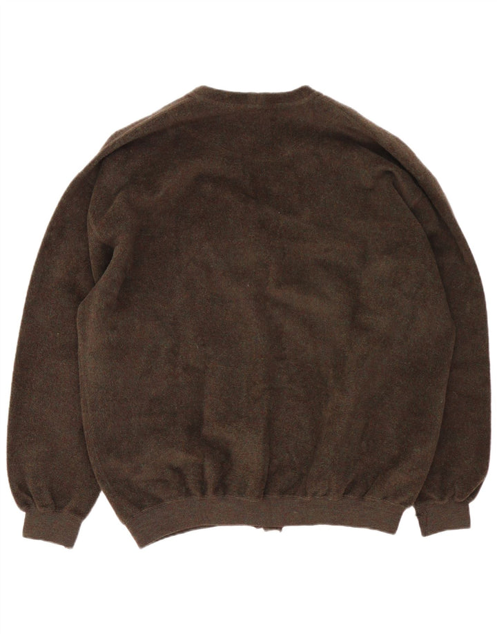 Webb&Scott Cardigan Homme Pull XL Marron Laine Vierge