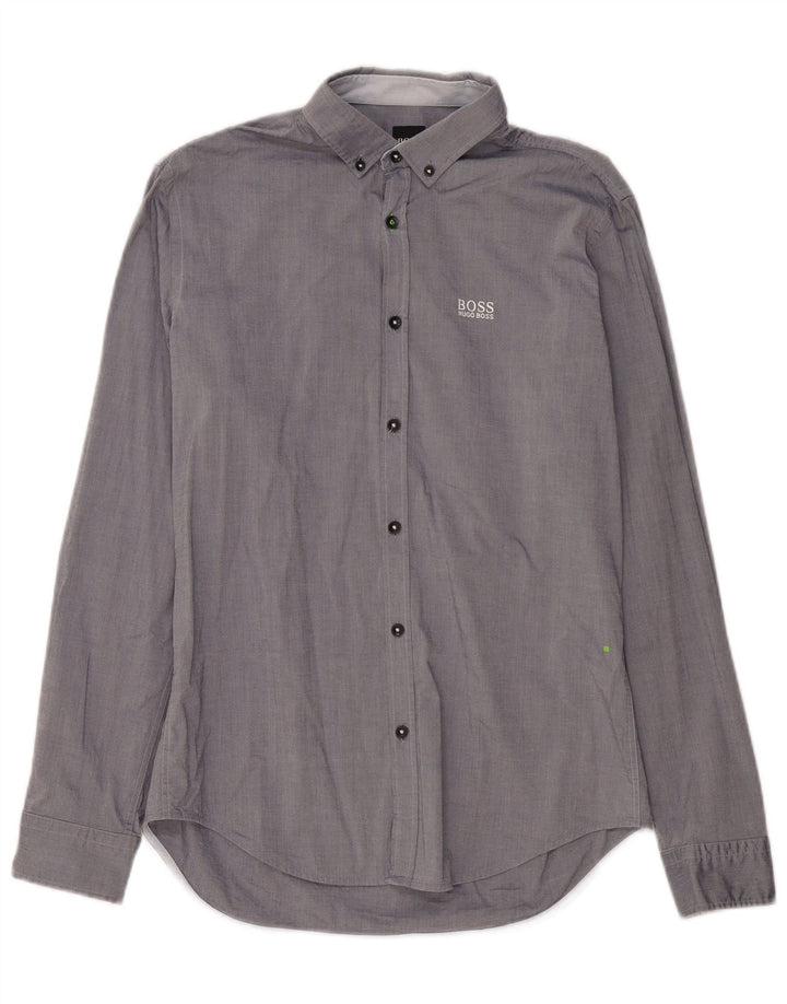 HUGO BOSS Chemise Regular Fit Homme Bleu Marine Moyen Coton