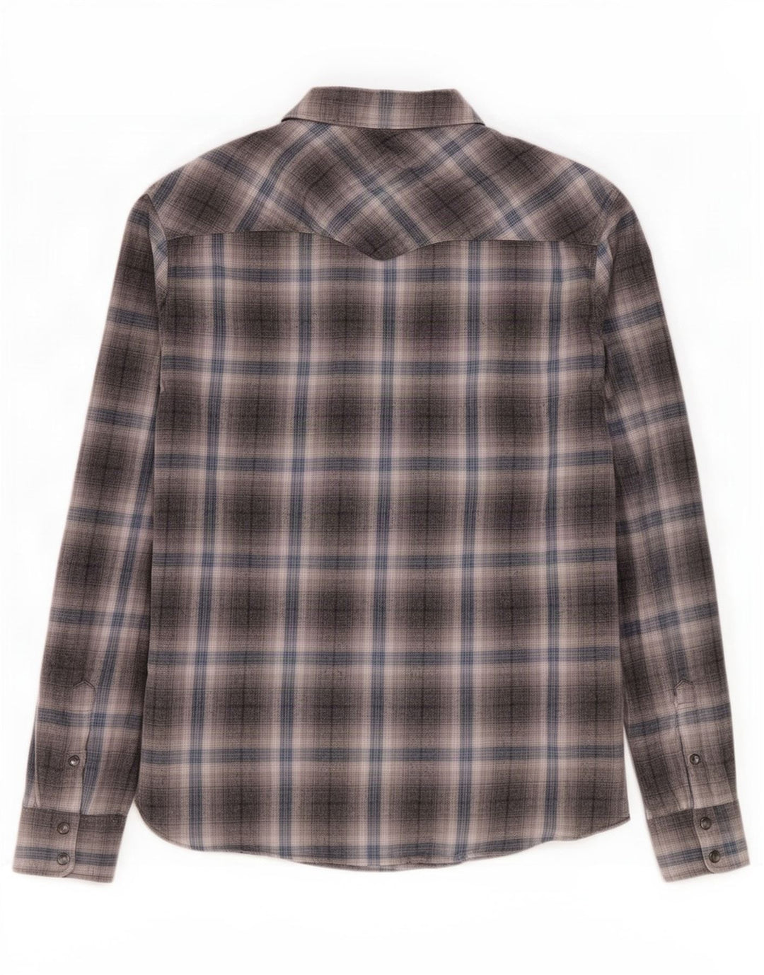 All Saints Chemise En Flanelle Petit Carreau Gris Coton Homme