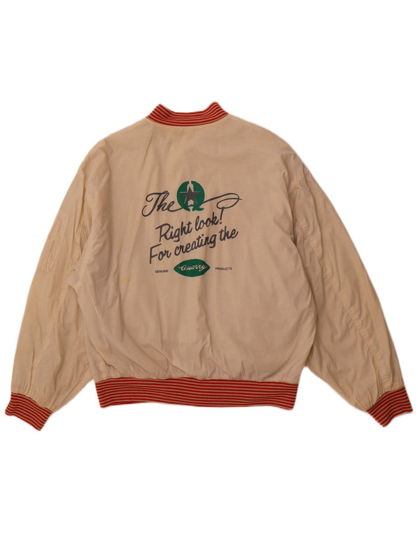 QUARRY Veste réversible graphique pour homme UK 42 XL Coton blanc cassé