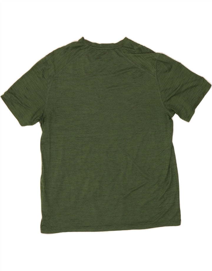 EDDIE BAUER Mens T-Shirt Top Large Green Polyester Vintage Eddie Bauer and Second-Hand Eddie Bauer from Messina Hembry 