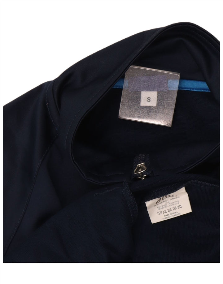 Asics Veste de survêtement pour homme Petit bleu marine Polyester