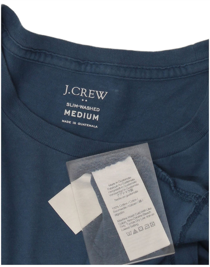 J. CREW T-Shirt Slim Fit Homme Bleu Moyen Coton
