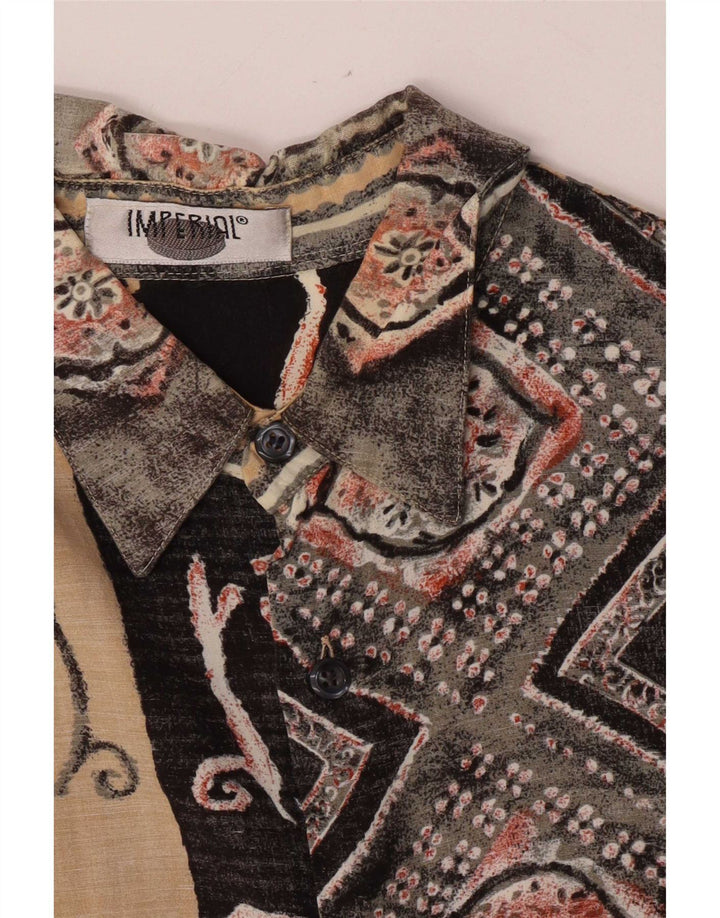Imperial Chemise à Manches Courtes Homme Noir Moyen Patchwork