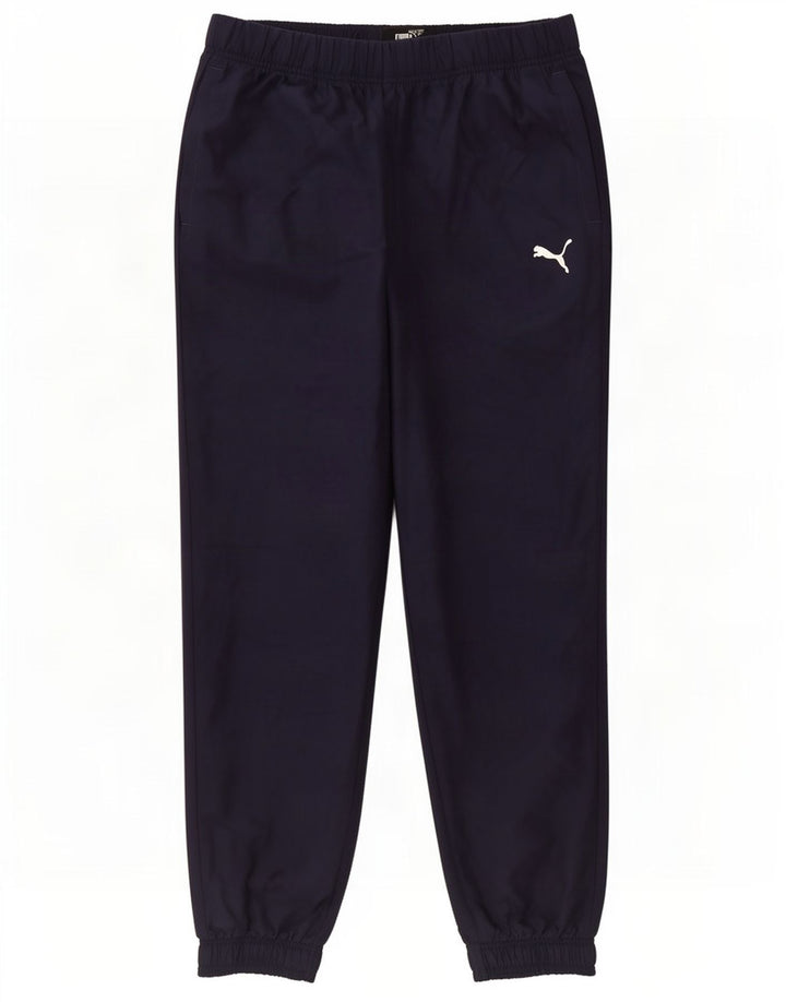 Puma Pantalon de survêtement pour homme en polyester bleu marine Taille L