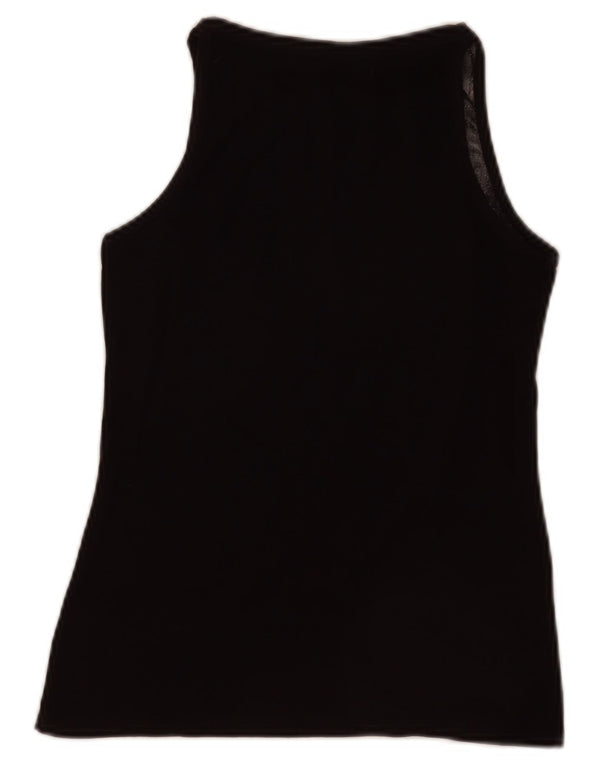 Pierre Cardin Débardeur Femme UK 4 XS Noir Moucheté
