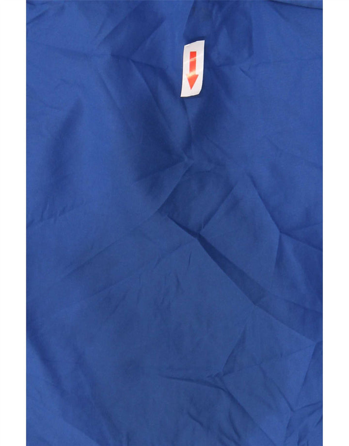 Eddie Bauer Veste de pluie à capuche pour homme UK 38 Bleu moyen Polyester