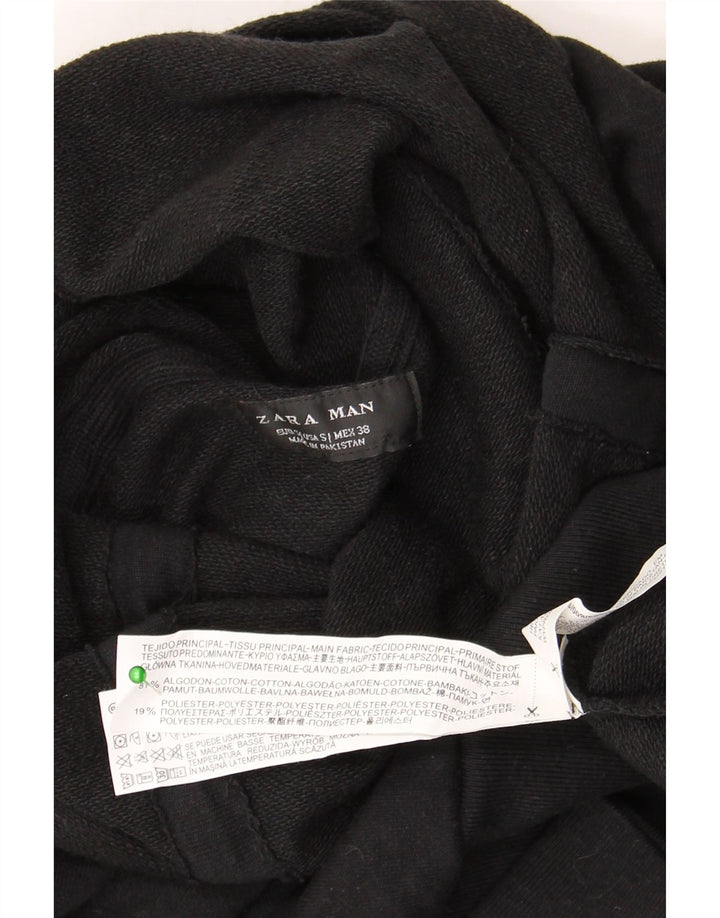 Zara Mens Roll Neck Sweatshirt Jumper Petit Noir Coton