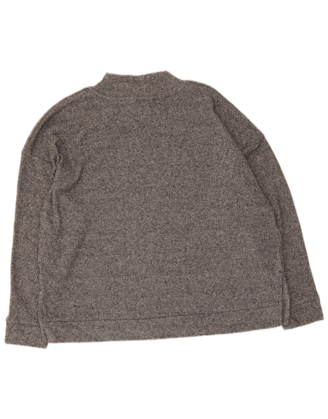 MARKS & SPENCER Pull col roulé pour femme UK 16 Large Gris Moucheté
