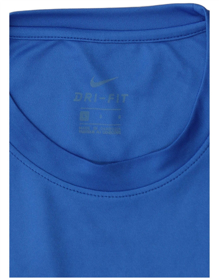 NIKE Mens Dri Fit T-Shirt Top Large Blue Polyester