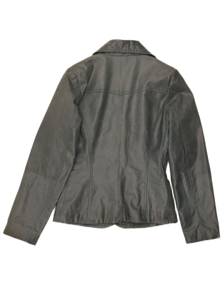 vintage Femme 3 Bouton Blazer Veste UK 10 Petit Gris