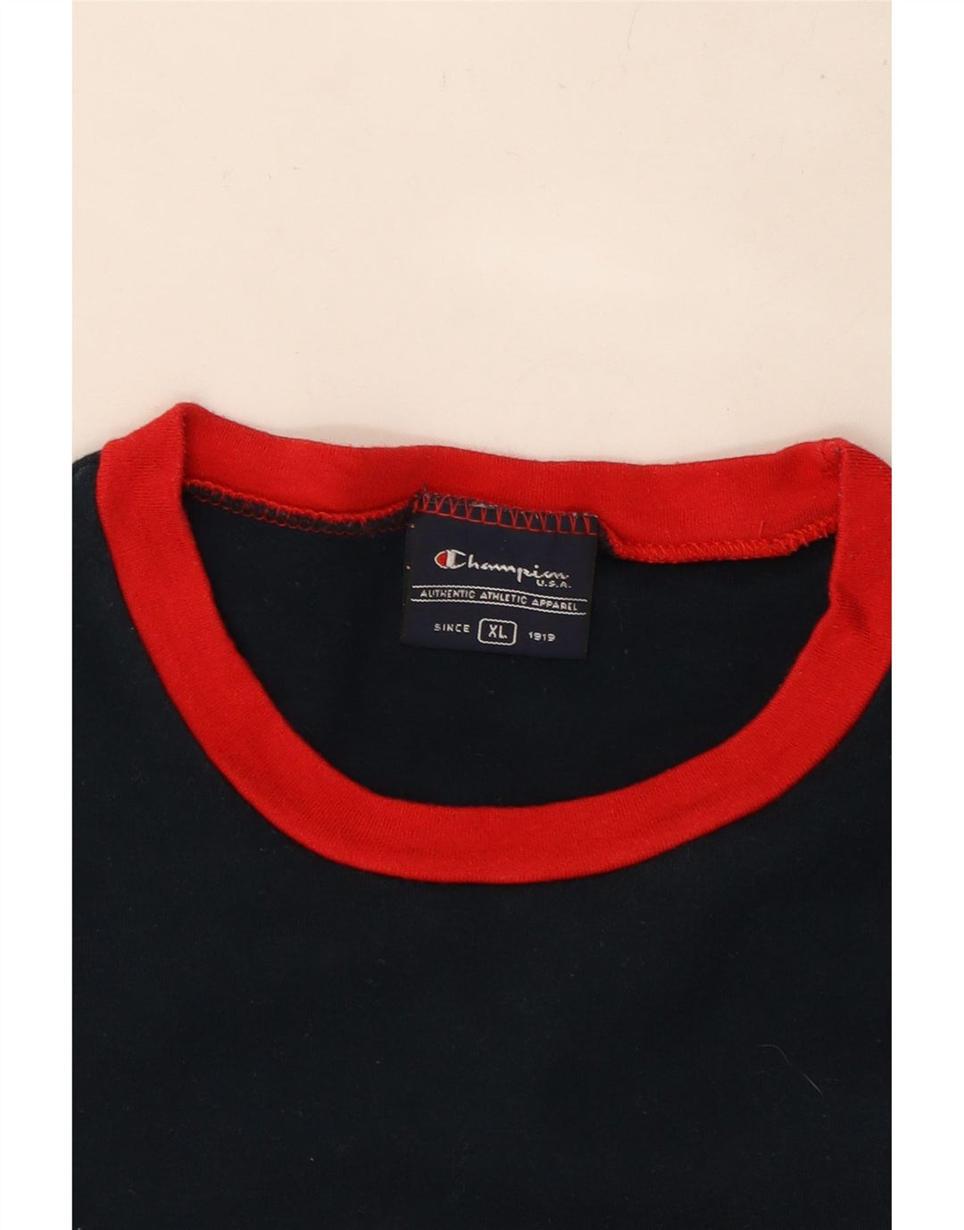 CHAMPION T-Shirt Graphique Femme UK 18 XL Bleu Marine Colorblock Coton