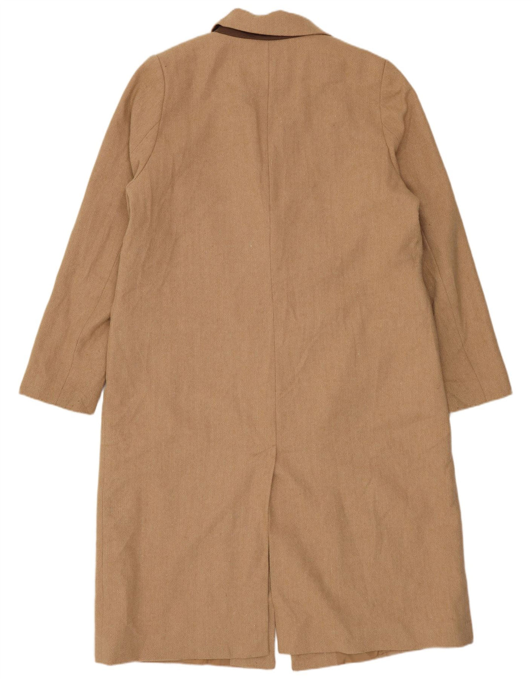 Marks & Spencer Manteau pour femme UK 16 Large laine beige à chevrons
