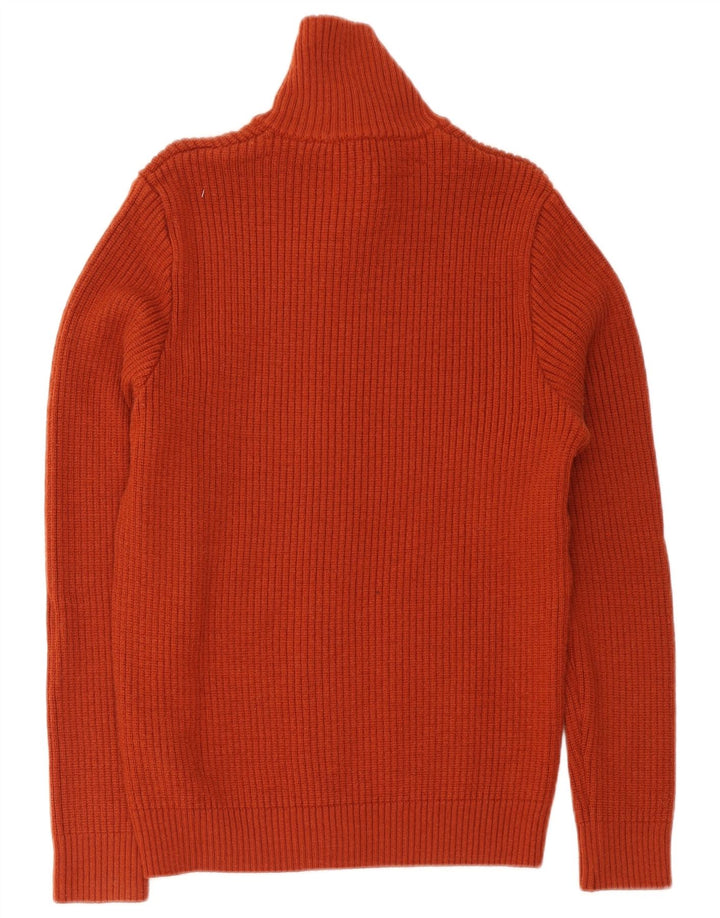Malagrida Cardigan Homme Pull Grande Laine Mérinos Orange