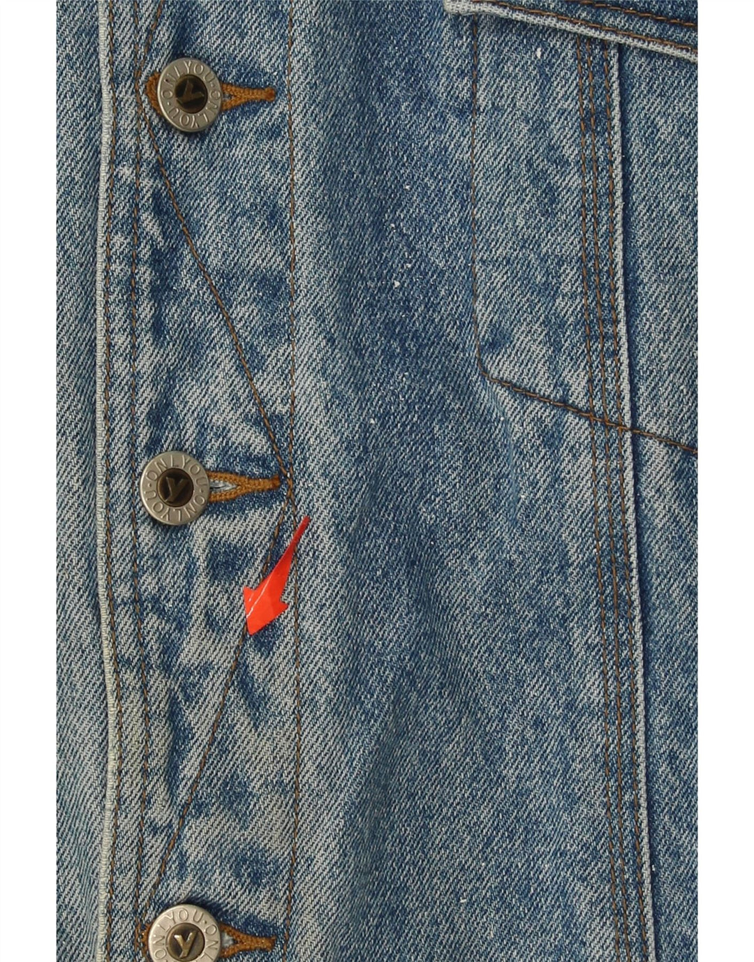 ONLYOU Womens Denim Jacket UK 16 Large Blue Cotton Vintage Onlyou and Second-Hand Onlyou from Messina Hembry 