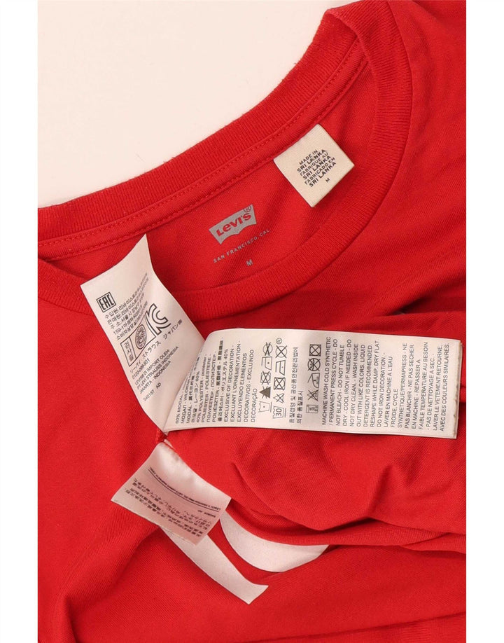 Levi's Tee-Shirt Graphique Femme UK 12 Rouge Moyen Modal