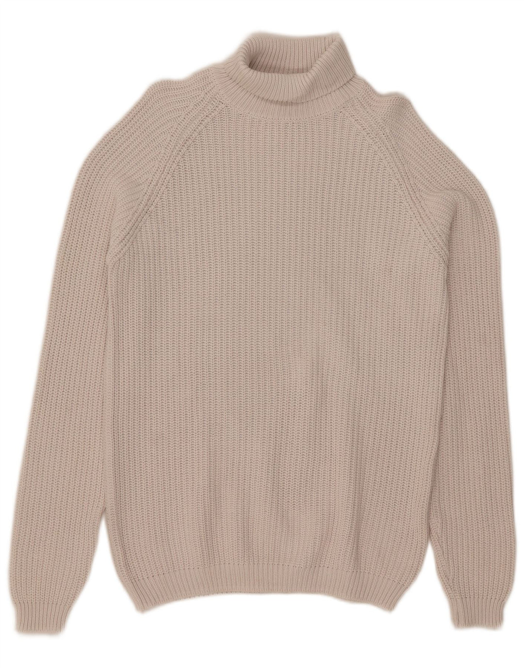 Zara Pull Col Roulé Homme Beige Moyen Coton