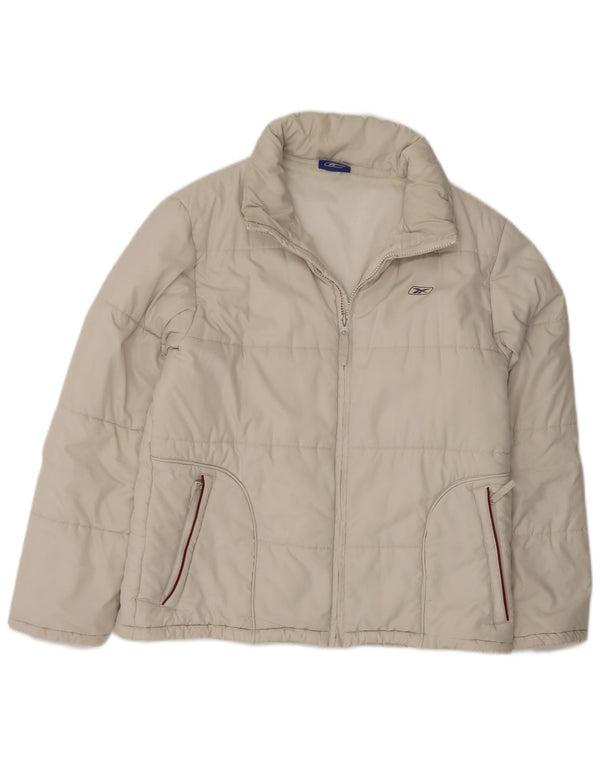 Reebok Womens Windbreaker Jacket UK 16 Large White Polyester Sports