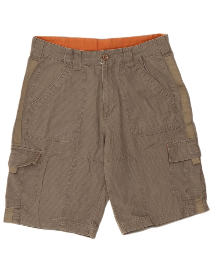 vintage Mens Cargo Shorts IT 48 Moyen W30 Gris Pinstripe