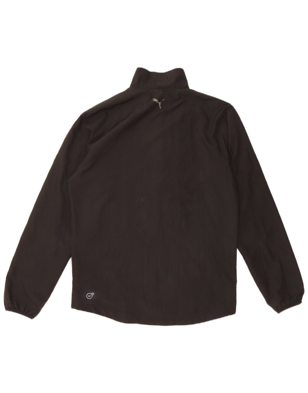 PUMA Mens Graphic Tracksuit Top Jacket Small Black Polyester