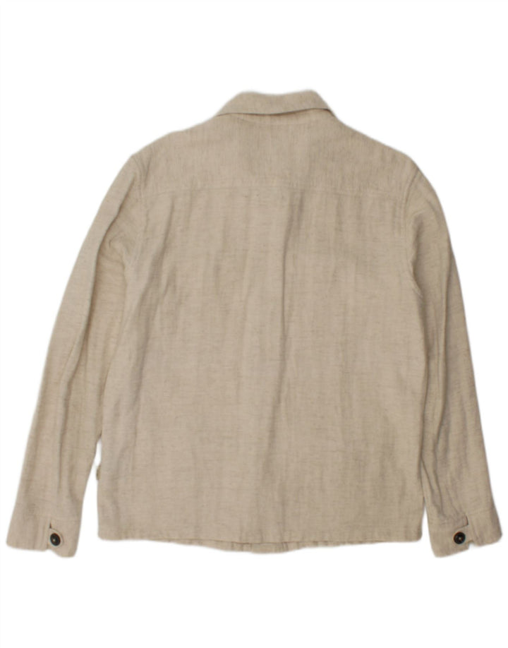 Jack & Jones Chemise Surchemise Petit Lin Beige Homme