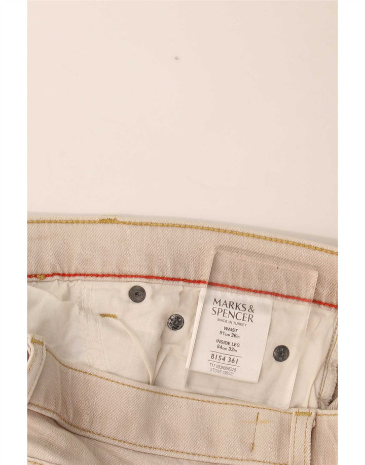 Marks & Spencer Jean droit homme W36 L33 coton beige
