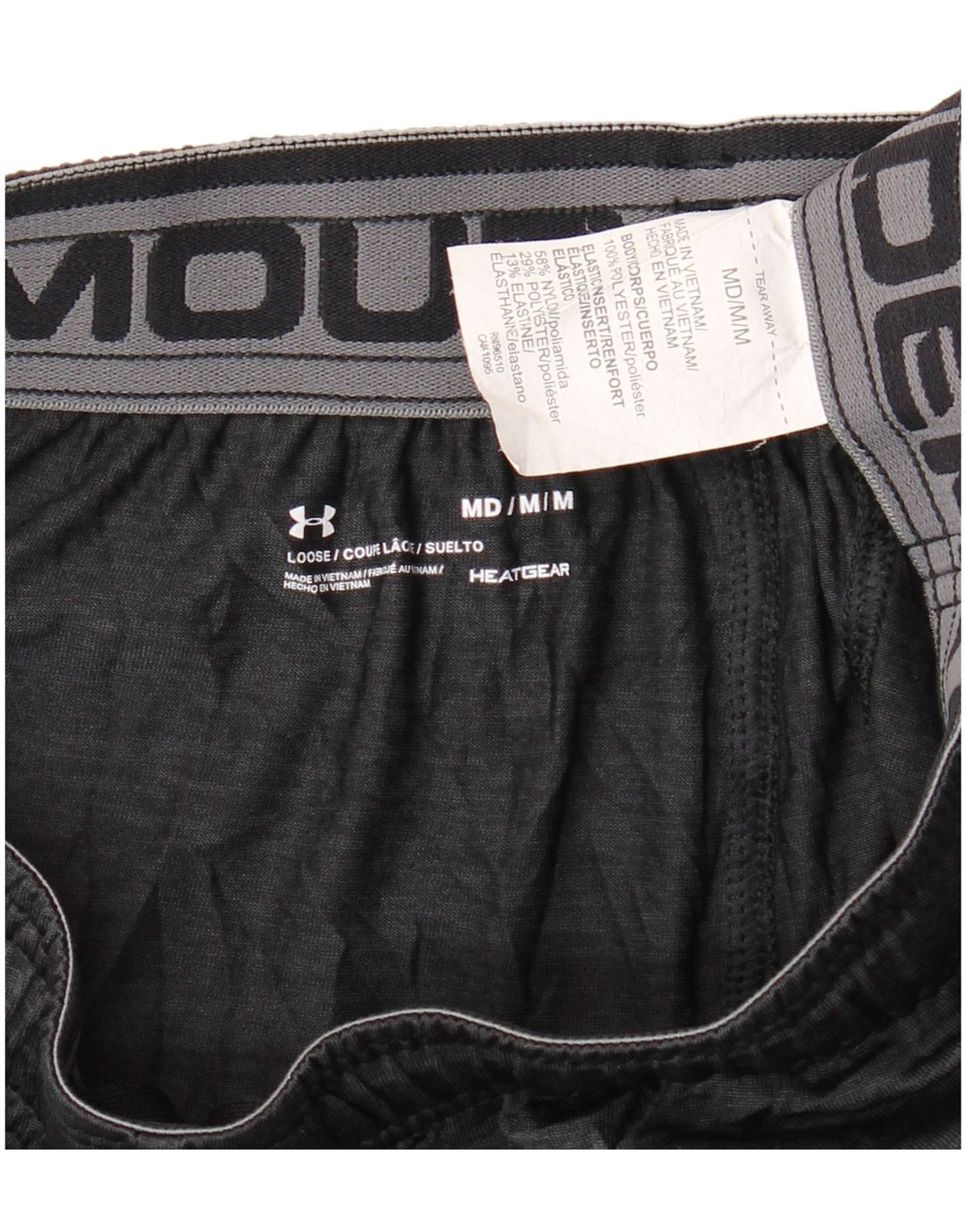 Under Armour Short de Sport Heat Gear Homme Gris Moyen Polyester