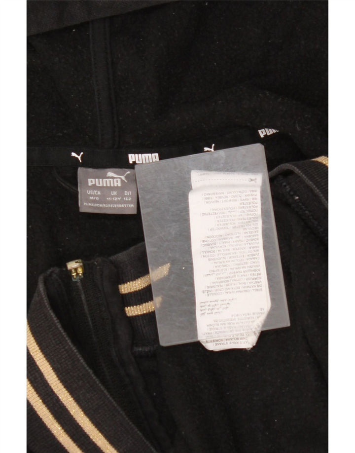 PUMA Pull à capuche zippé garçon 11-12 ans Noir Coton