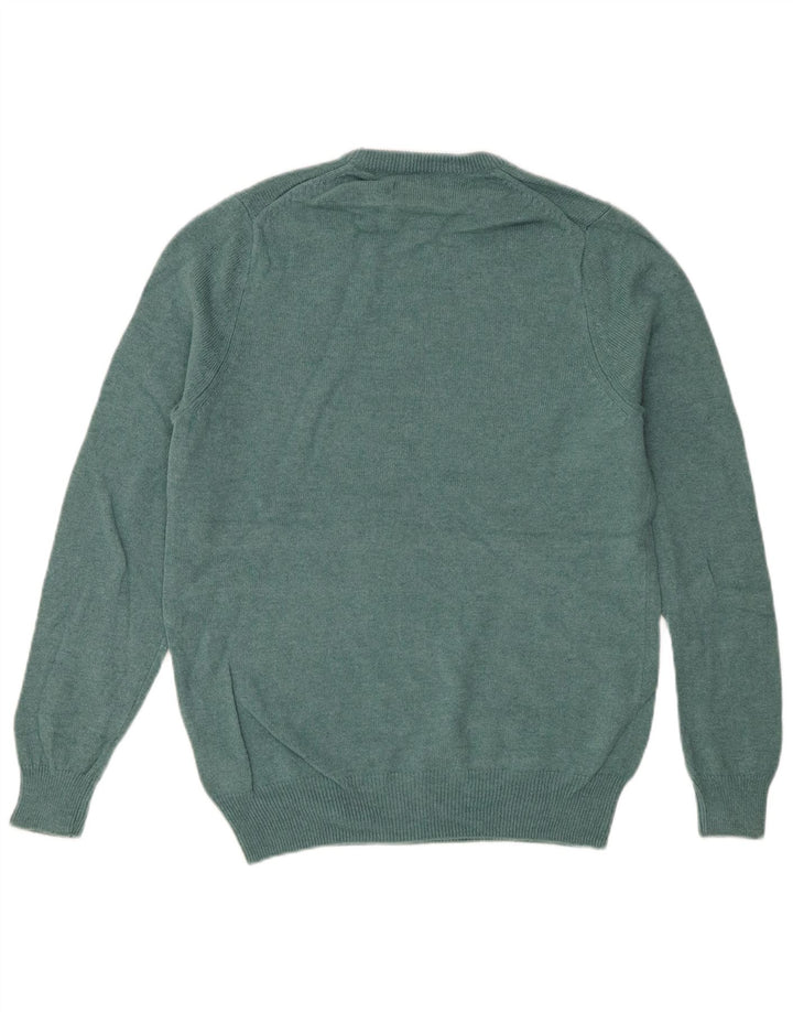 Marks & Spencer Pull Col Ras du Cou Homme Vert Moyen Laine d'Agneau