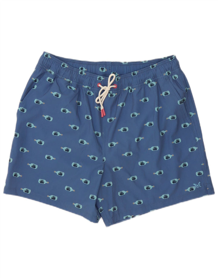 Crew Clothing Short de Bain Graphique Homme XL Bleu Polyester