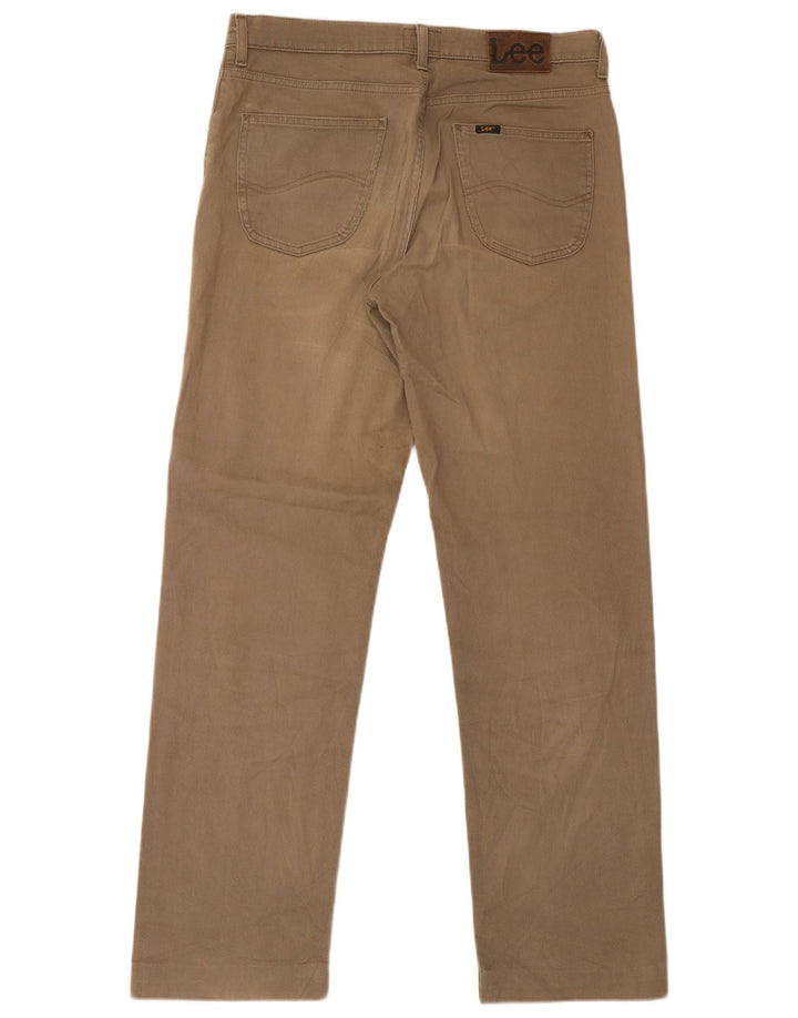 Lee Jean Droit Brooklyn Homme W34 L33 Beige Coton