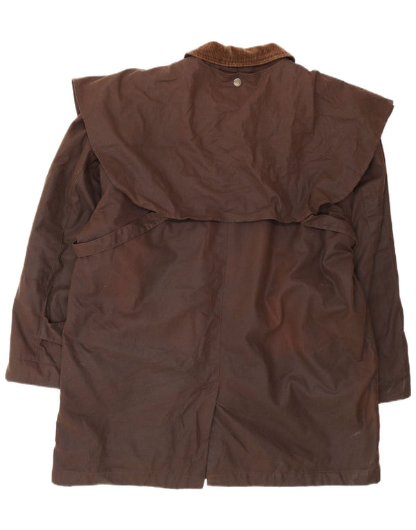 Derby Veste en coton ciré pour homme UK 40 Large Marron