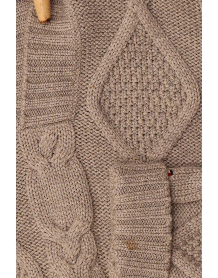 Tommy Hilfiger Pull Col Polo Homme Gris Moyen Laine