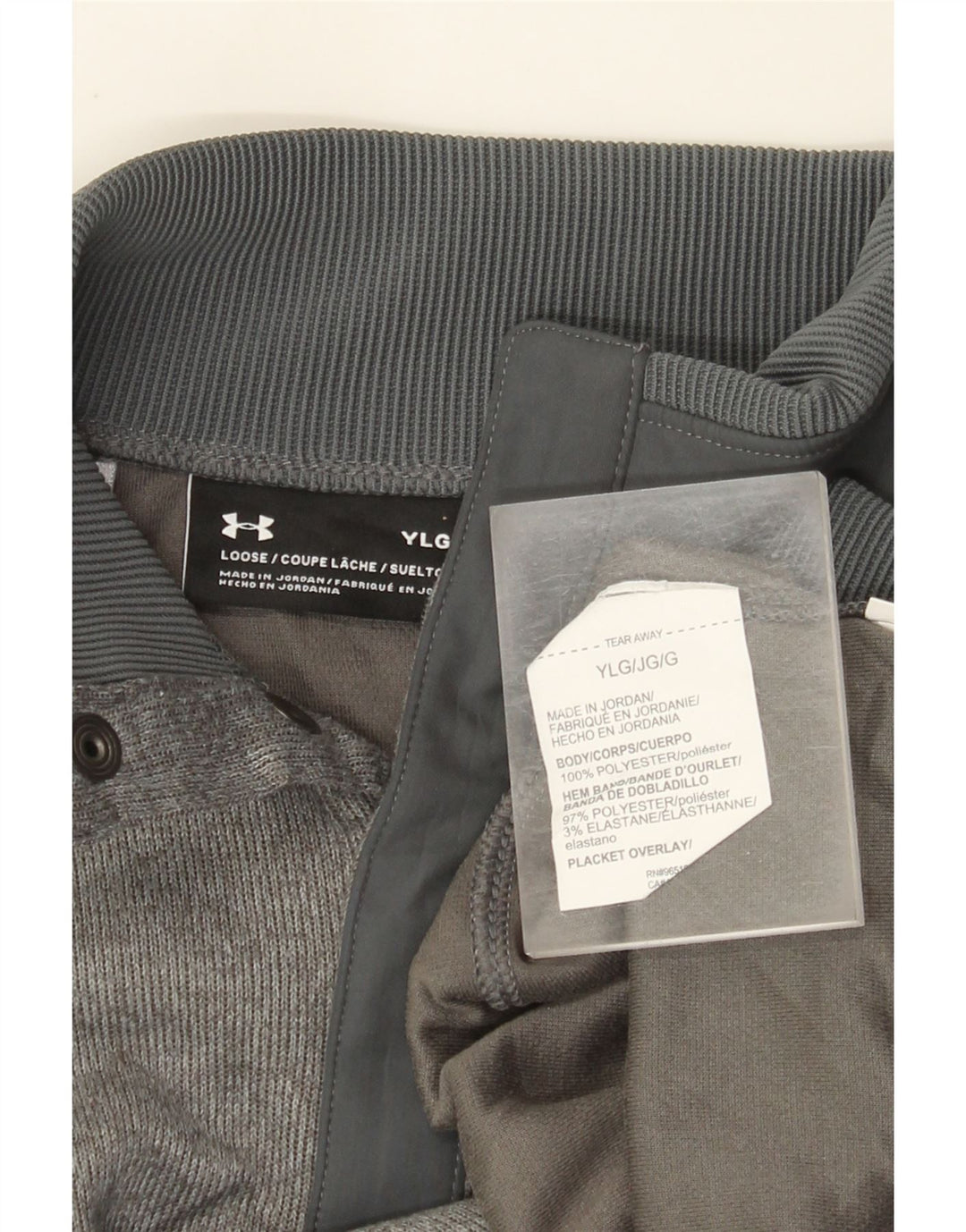 Under Armour Sweat-shirt à col boutonné pour garçon 11-12 ans Gris Taille L