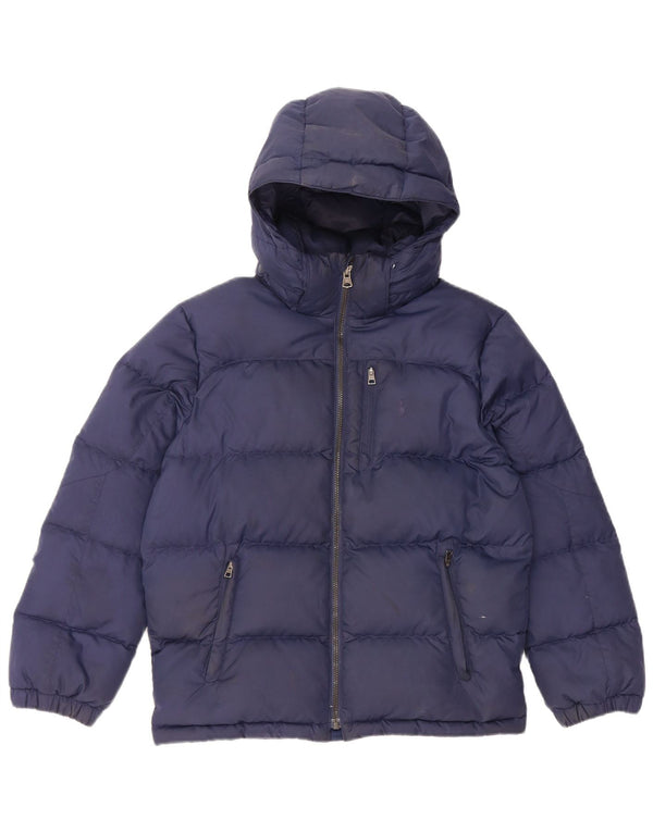 Polo Ralph Lauren Veste matelassée à capuche pour garçon 10-11 ans Bleu marine moyen
