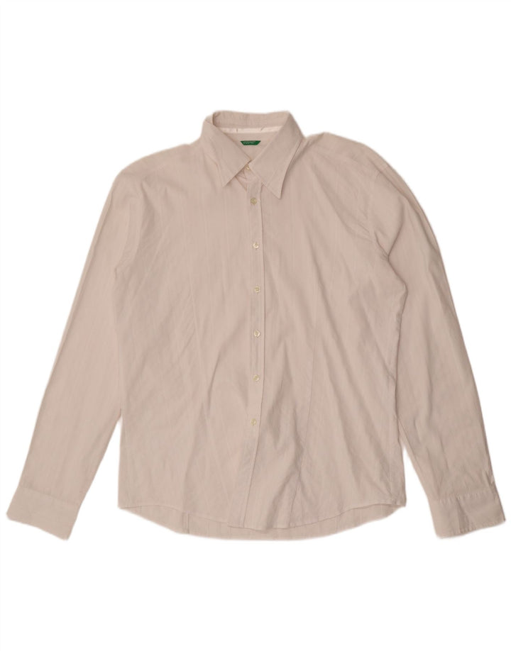 BENETTON Chemise Homme Large Blanc