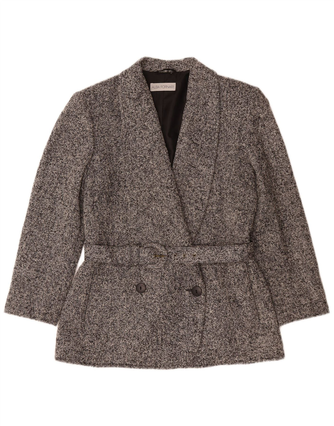 Alba Fornari Blazer Femme Blazer Veste IT 46 Grand Gris Chevrons