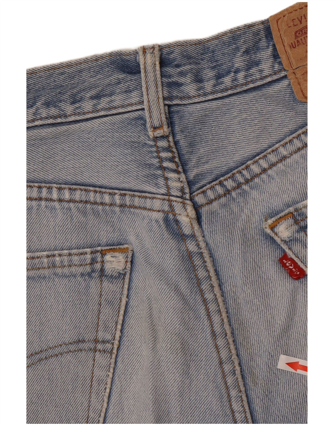 Levi's Short en Jean 501 Distressed Femme W33 Bleu Moyen