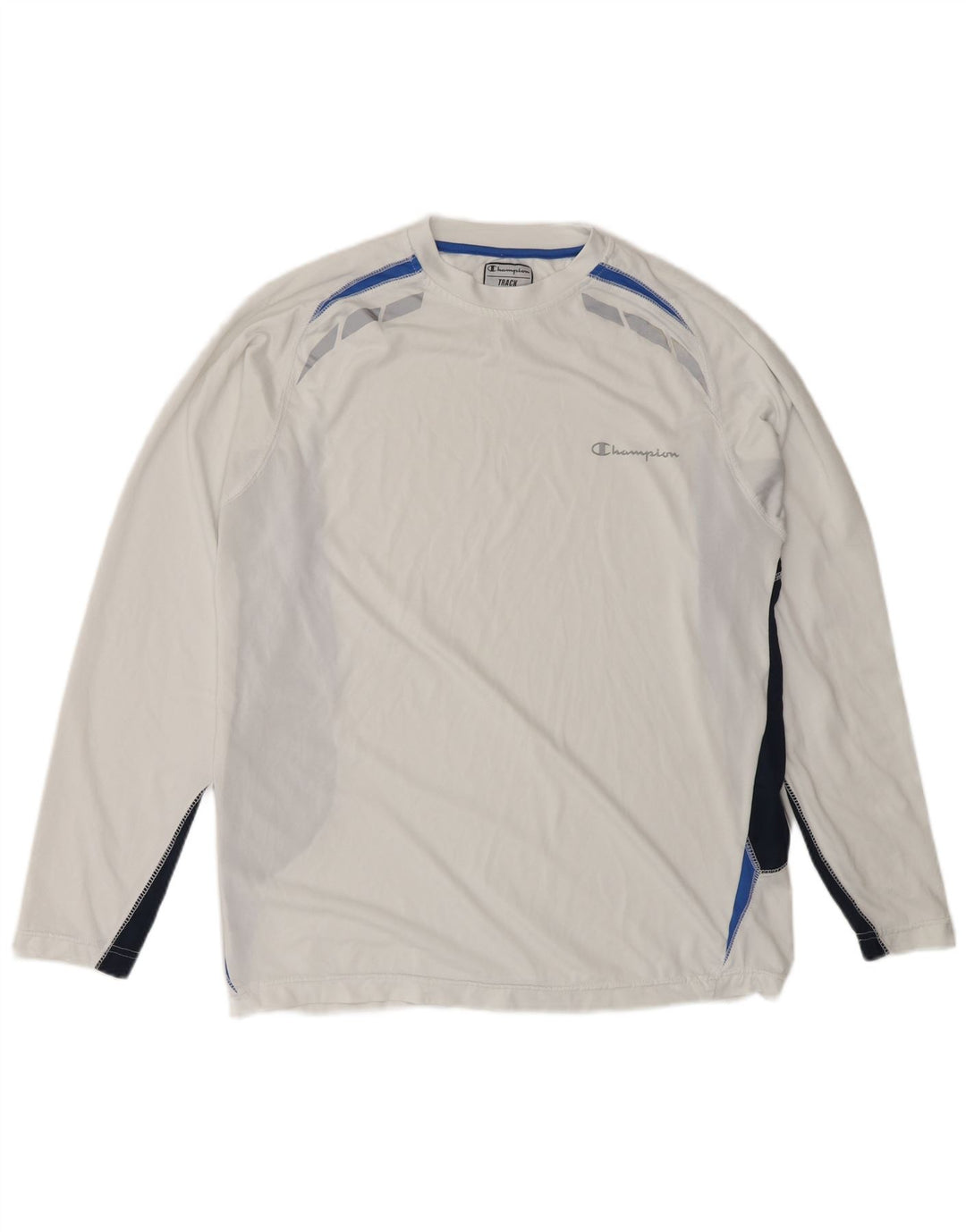 Champion Haut ample à manches longues pour homme en polyester color block blanc petit
