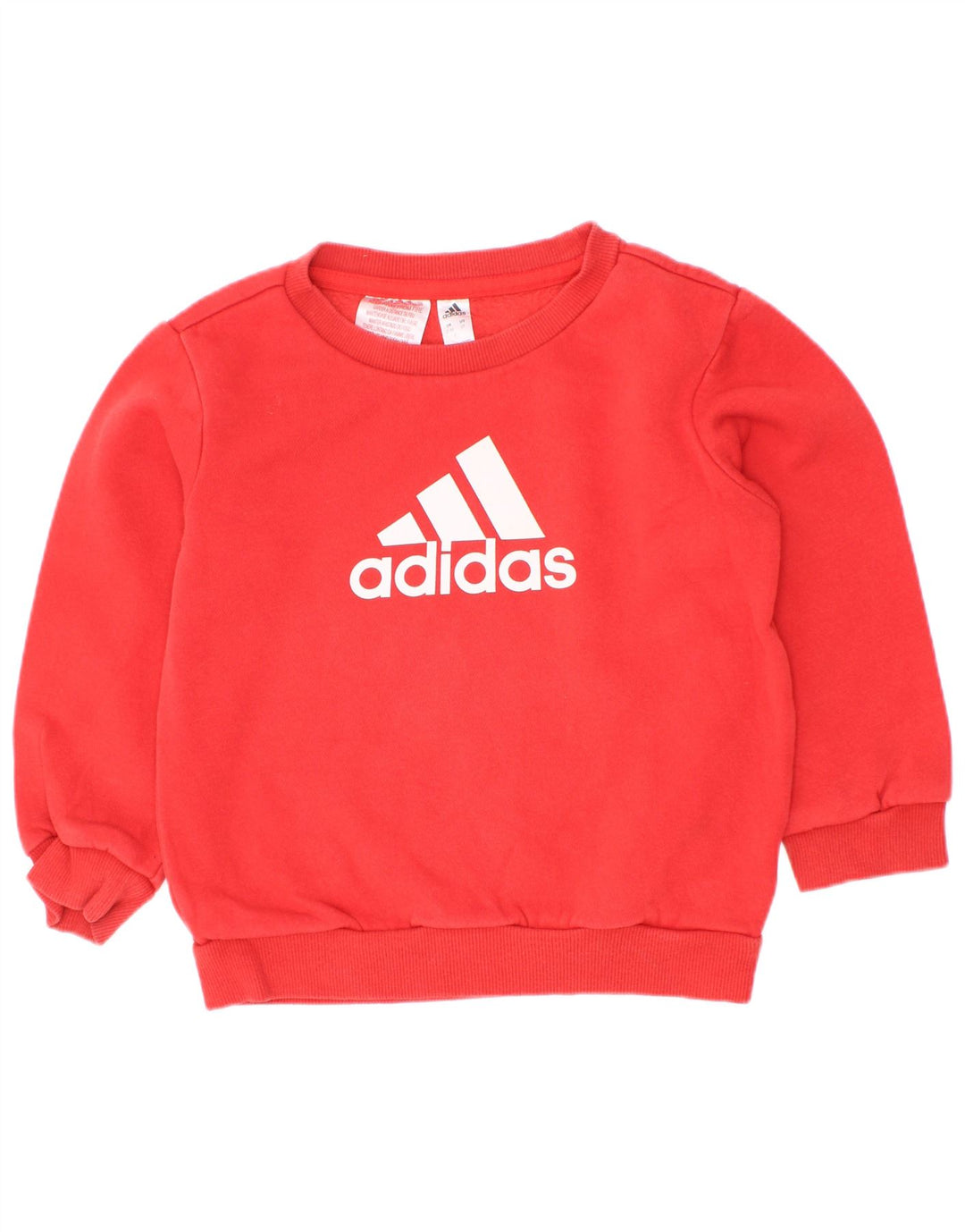 Adidas Sweat-shirt graphique pour garçon 2-3 ans Rouge Coton