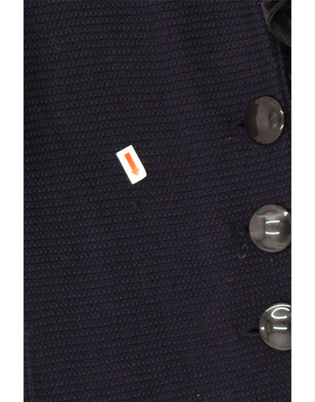 ARMANI Femme Cardigan à volants sur le devant IT 42 Bleu marine moyen