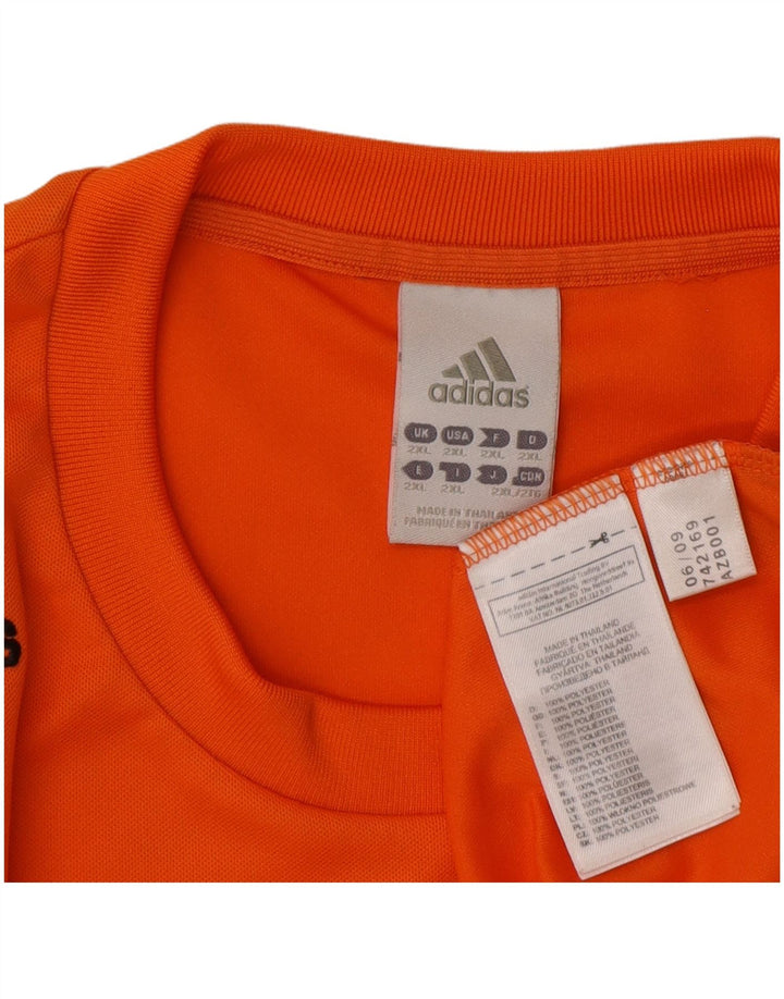 Adidas Climalite T-Shirt Haut 2XL Orange Polyester