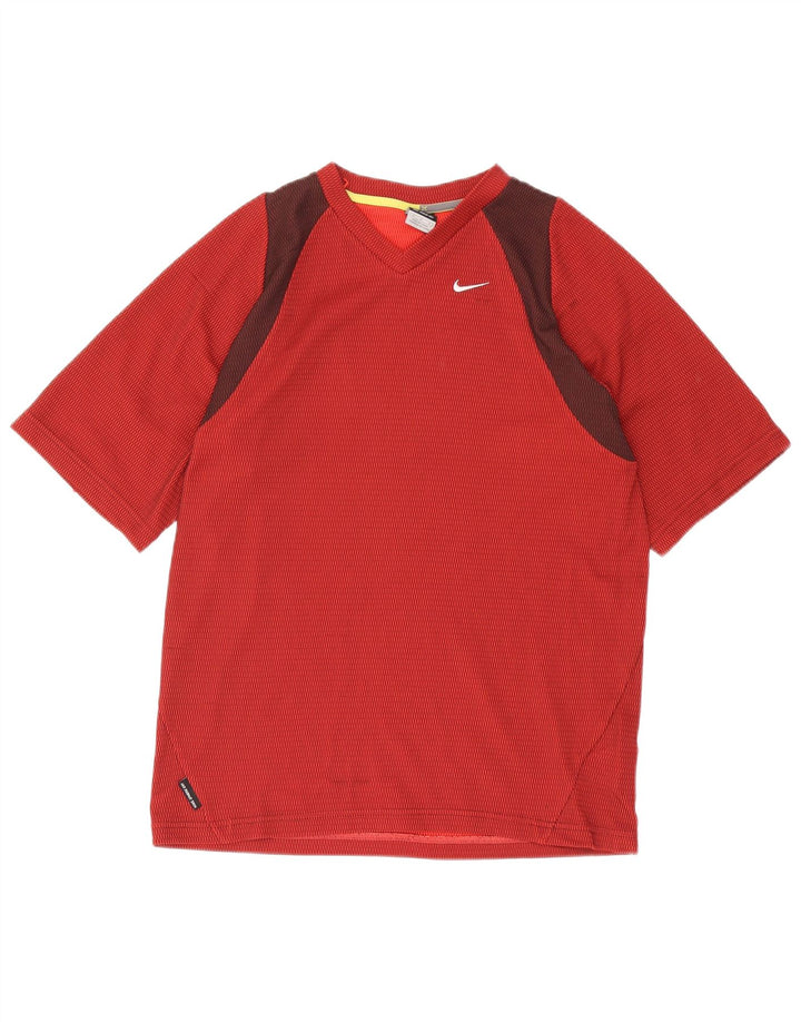 Nike T-shirt pour homme en polyester color block bordeaux moyen
