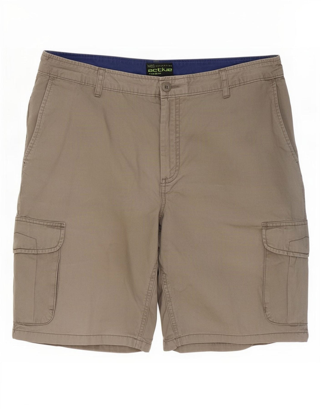 Marks & Spencer Short cargo coupe classique W36 pour homme, grand gris