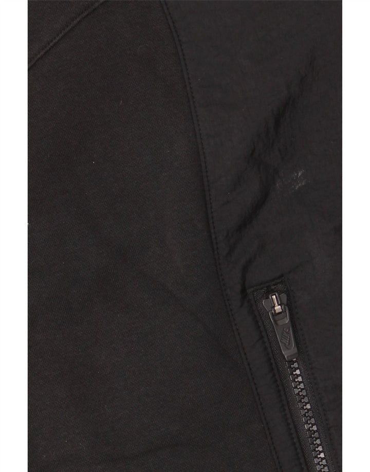 Nike Pull à capuche zippé pour homme Petit coton noir