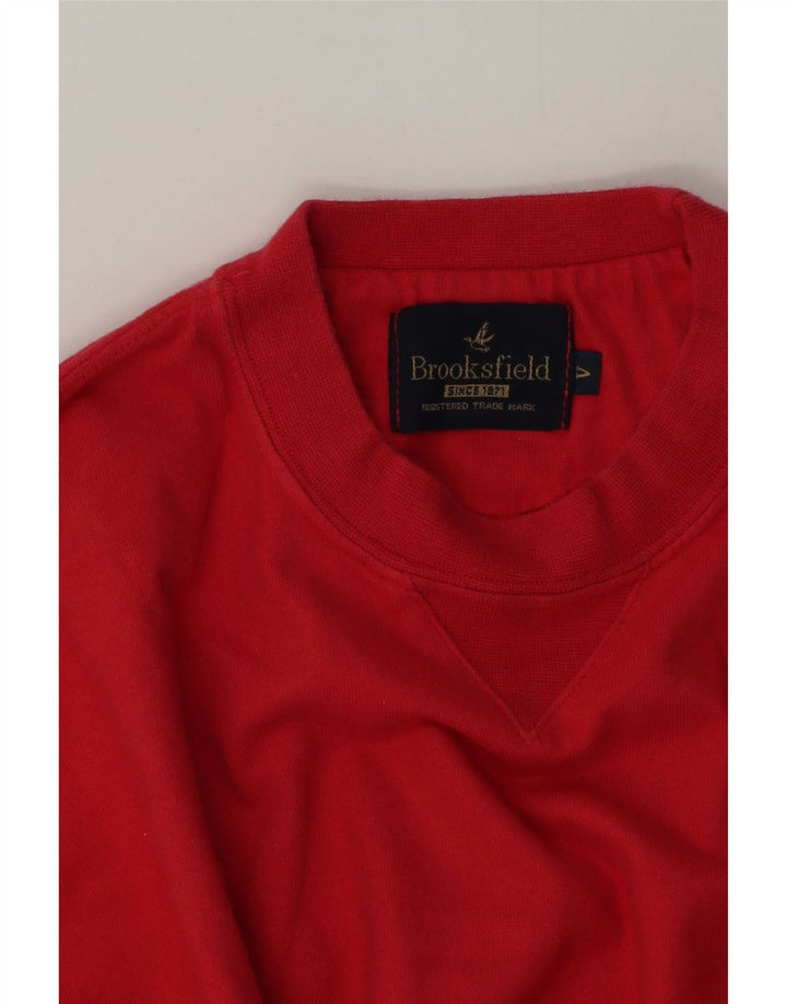 Brooksfield Sweat-shirt pour homme Rouge Taille L