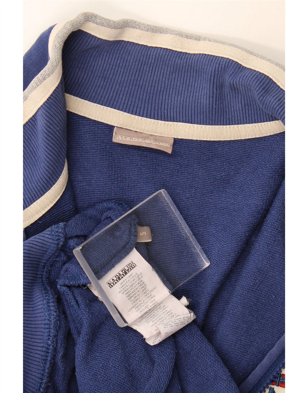 Napapijri Veste de survêtement graphique pour homme, petit, bleu, coton