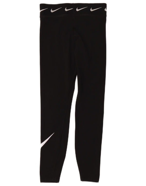 Nike Legging court graphique pour femme UK 12 coton noir moyen