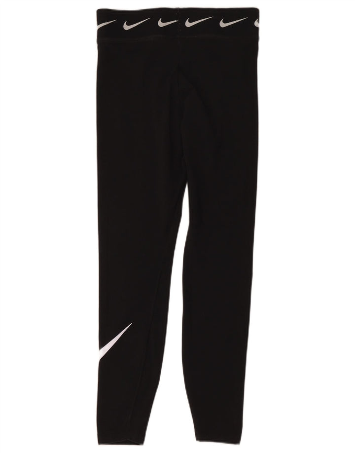 Nike Legging court graphique pour femme UK 12 coton noir moyen